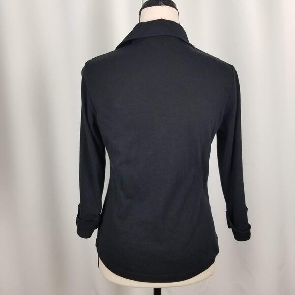 Karen Scott Women Black Tshirt - Size XS - Picture 2 of 4